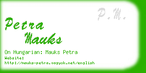 petra mauks business card